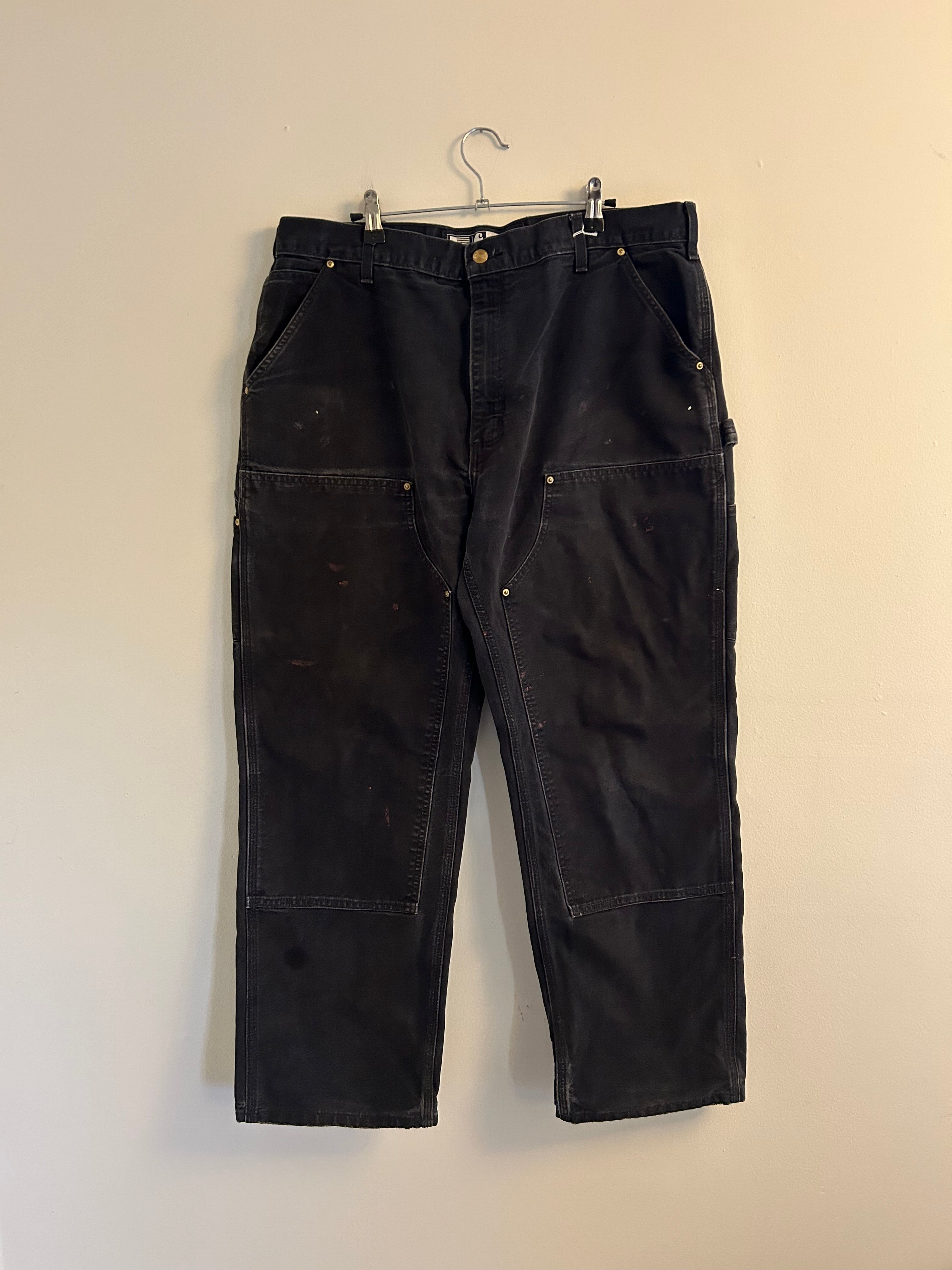 Faded Black Double Knees