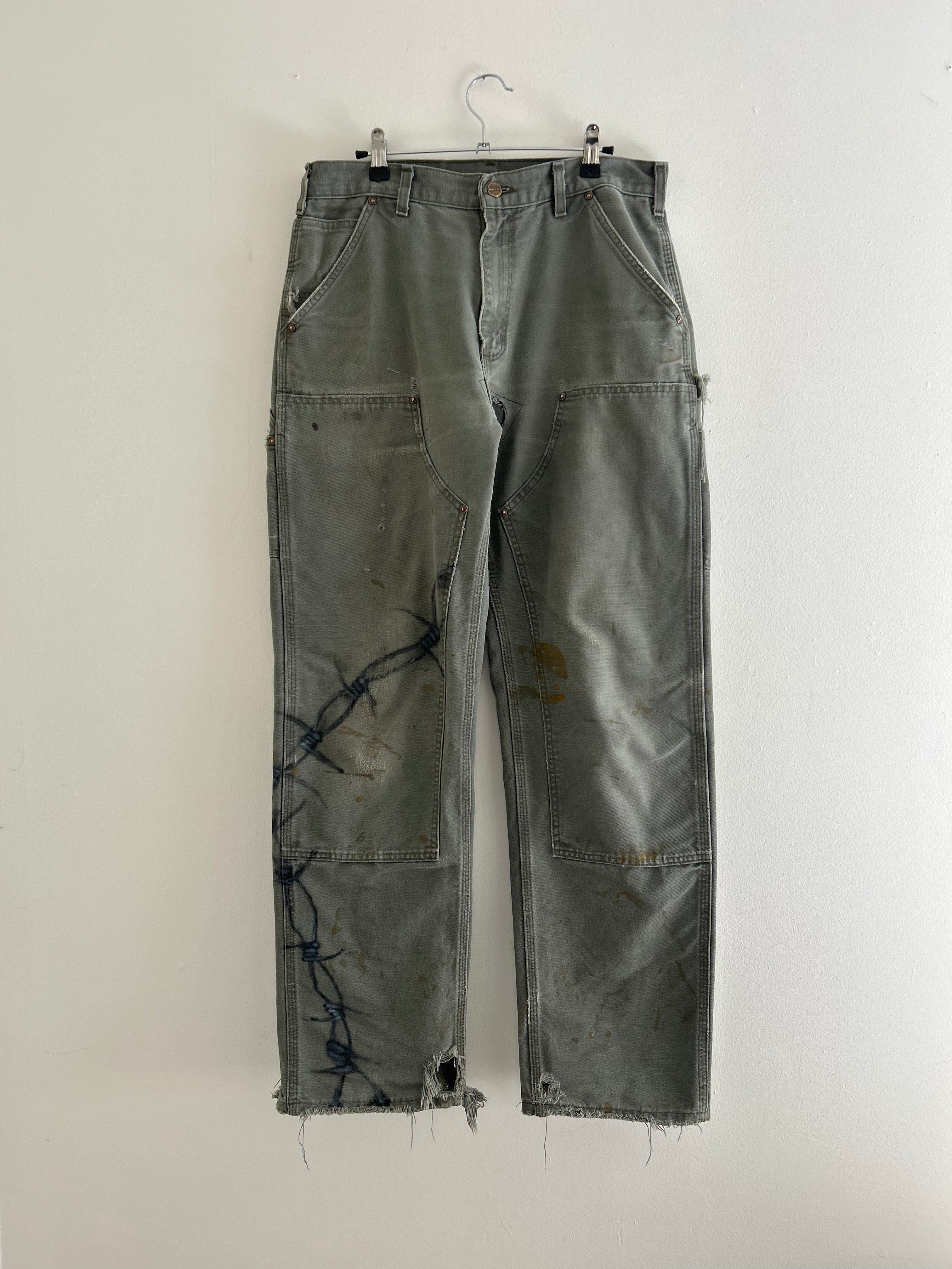 Dark Green Barbed Carhart Double