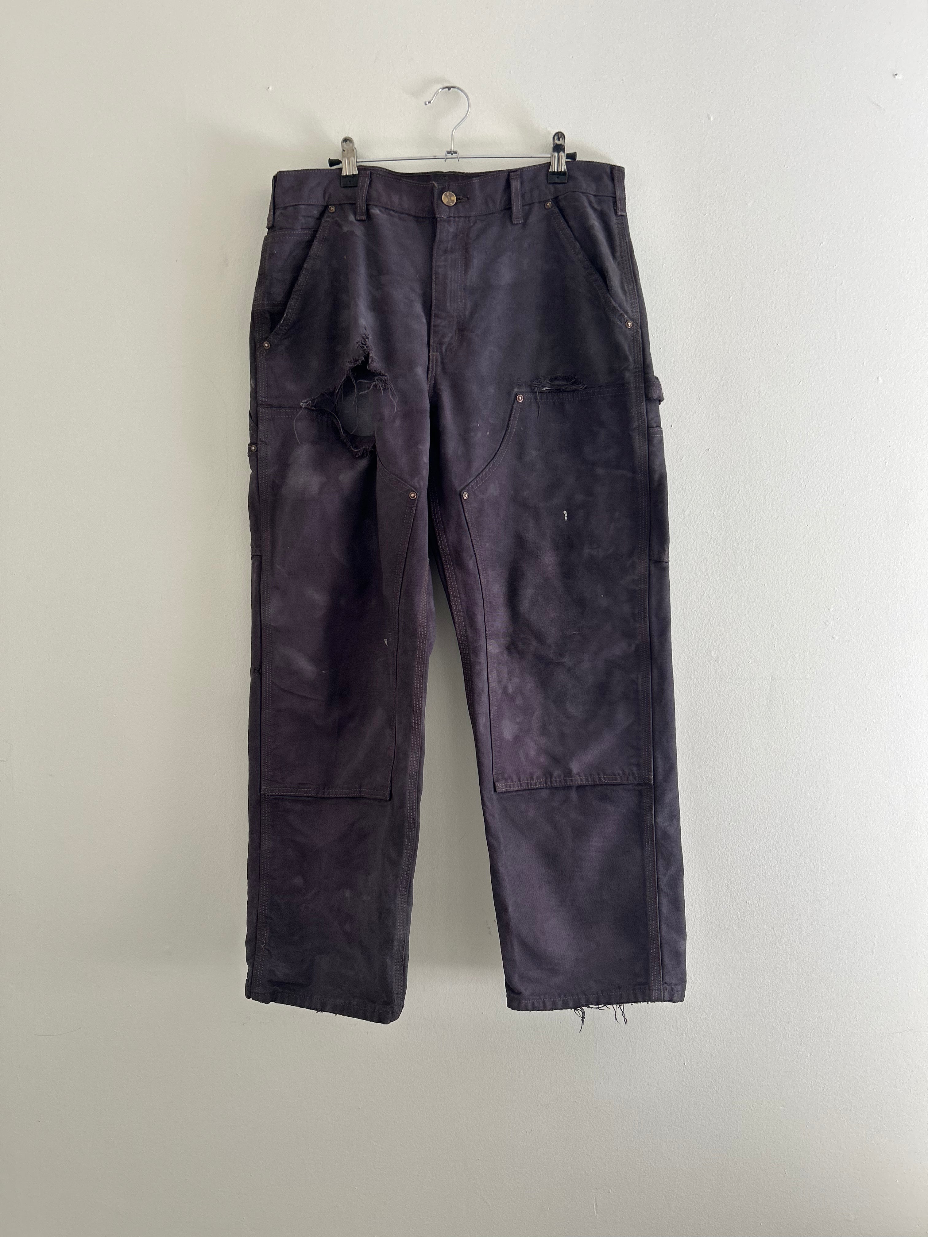 Distressed & Torn Overdyed Double Knee