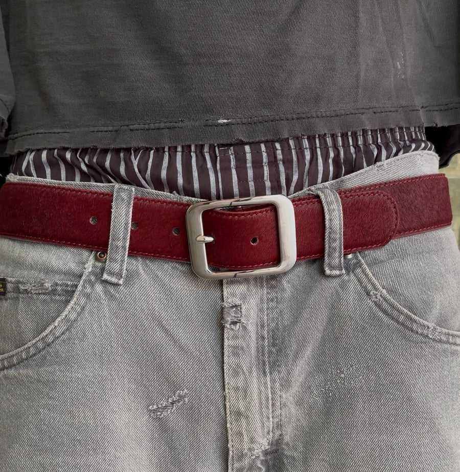 Merlot Horse-Hair Belt