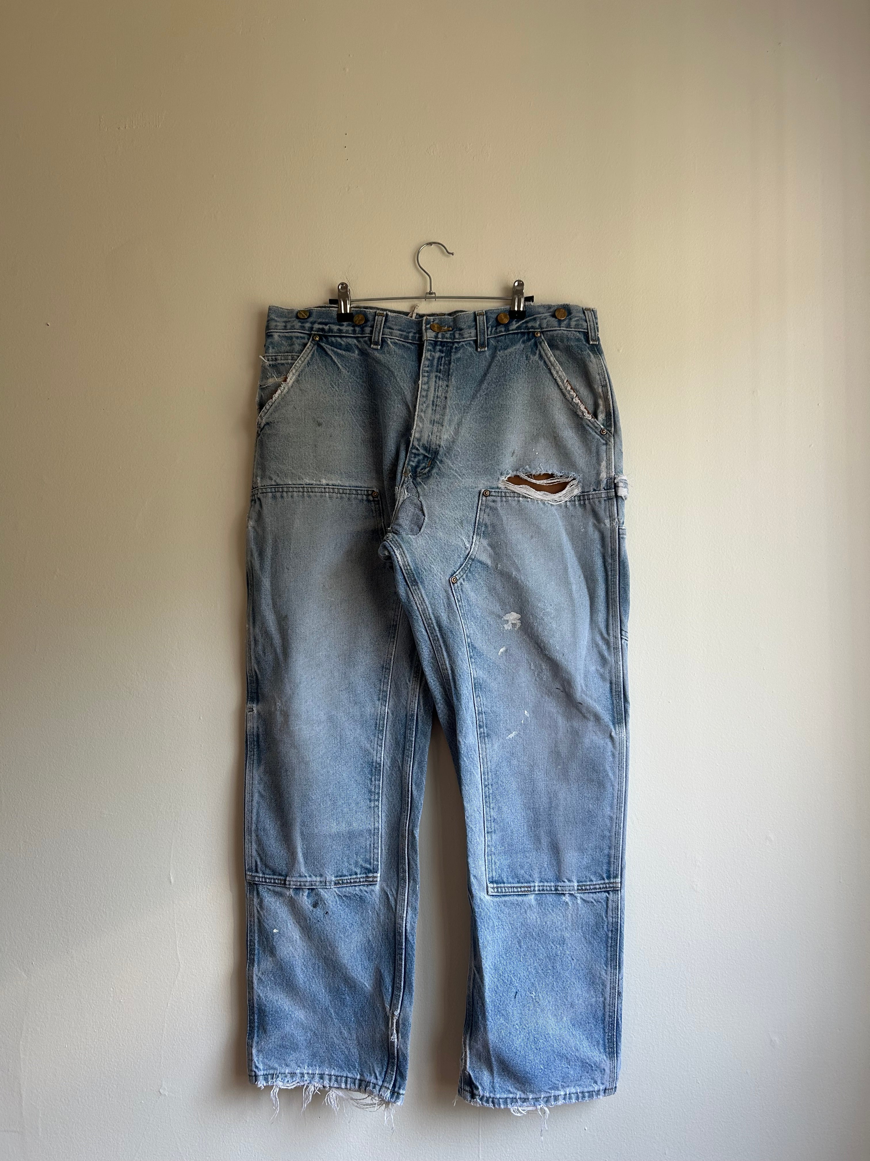 Honey Comb Light-Washed Carhartt Double Knees