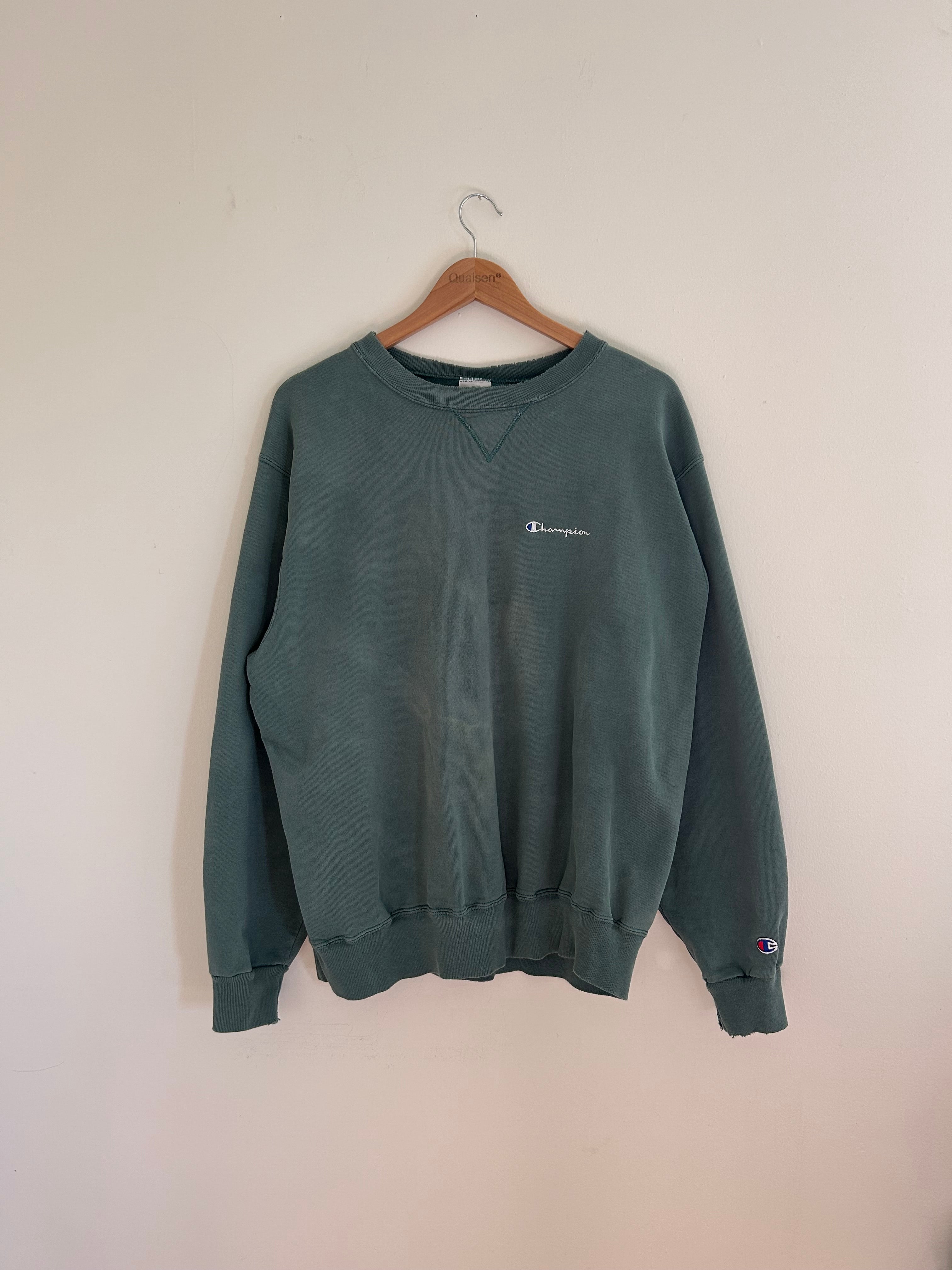 Faded Green Champion Crewneck